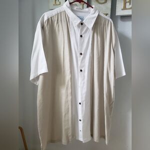 Men's Beachy lightweight Cotten Bamboo Blend button up shirt size 2xl